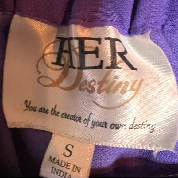 Her Destiny Y2K Rainbow Pleated Midi Skirt Colorblock Festival Retro Boho Small - Picture 4 of 4